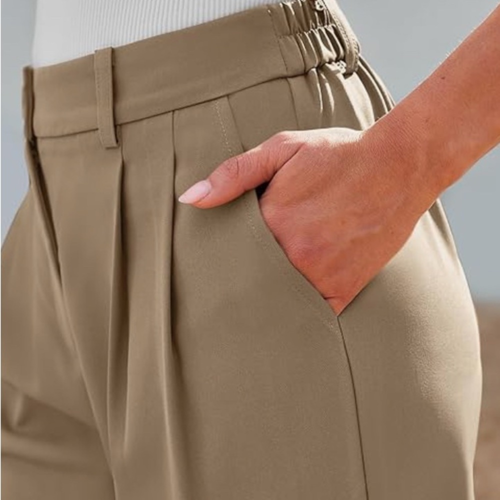 Wide Leg Dress Pants Women's High Waisted Dressy Trousers - Picture 2 of 5